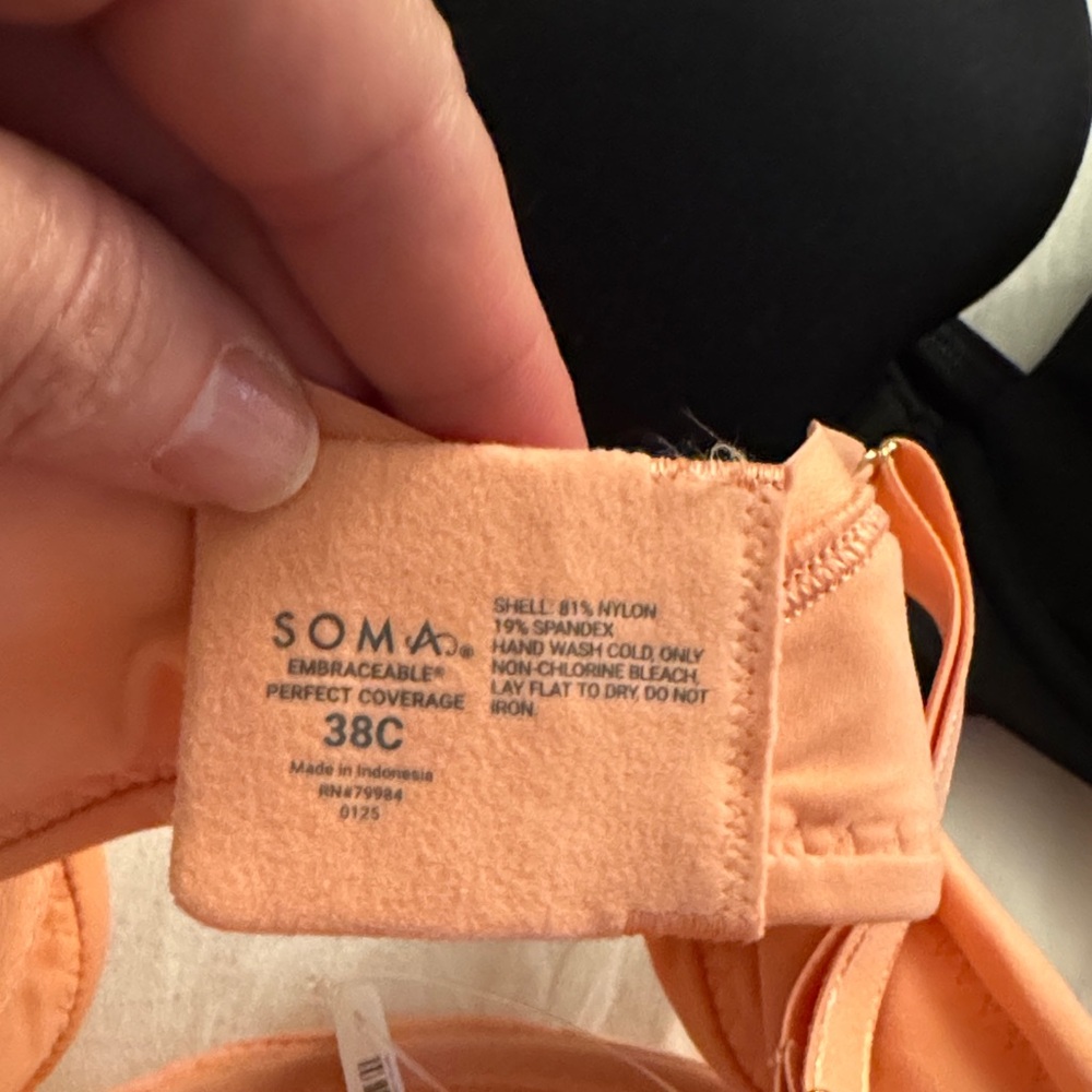 Soma Black and Peach Embraceable Prefect Coverage Duo - Picture 2 of 5